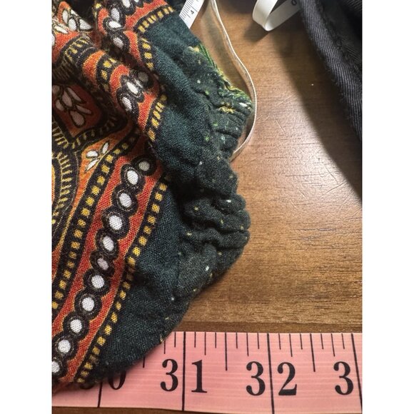 Boho Floral Peacock Harem Pants XXL Lounge Yoga Green Paisley Soft Aesthetic - Picture 11 of 11